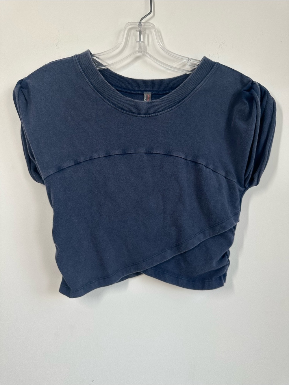 FP Movement Hot Shot Crossover Top Washed Navy Cropped Tee, Small